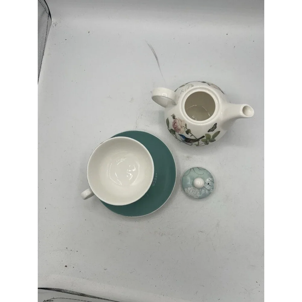 Grace Teaware Robin's Rose Garden Fine Porcelain Tea For One Set